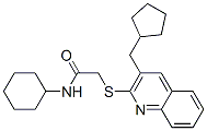 (9ci)-n-環(huán)己基-2-[[3-(環(huán)戊基甲基)-2-喹啉]硫代]-乙酰胺結(jié)構(gòu)式_606113-75-1結(jié)構(gòu)式