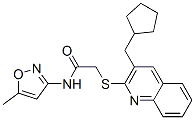 (9ci)-2-[[3-(環(huán)戊基甲基)-2-喹啉]硫代]-n-(5-甲基-3-異噁唑基)-乙酰胺結構式_606113-86-4結構式