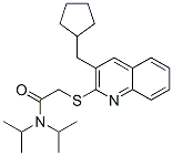 (9ci)-2-[[3-(環(huán)戊基甲基)-2-喹啉]硫代]-N,N-雙(1-甲基乙基)-乙酰胺結(jié)構(gòu)式_606113-88-6結(jié)構(gòu)式
