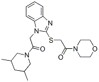 (9ci)-4-[[[1-[2-(3,5-二甲基-1-哌啶基)-2-氧代乙基]-1H-苯并咪唑-2-基]硫代]乙?；鵠-嗎啉結(jié)構(gòu)式_606117-51-5結(jié)構(gòu)式