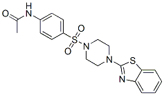 (9ci)-n-[4-[[4-(2-苯并噻唑)-1-哌嗪]磺酰基]苯基]-乙酰胺結(jié)構(gòu)式_606118-05-2結(jié)構(gòu)式