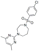 (9ci)-1-[(4-氯苯基)磺?；鵠-4-(4,6-二甲基-2-嘧啶)六氫-1H-1,4-二氮雜卓結(jié)構(gòu)式_606118-06-3結(jié)構(gòu)式