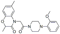 (9ci)-1-[(2,3-二氫-2,6-二甲基-3-氧代-4H-1,4-苯并噁嗪-4-基)乙酰基]-4-(2-甲氧基苯基)-哌嗪結(jié)構(gòu)式_606119-96-4結(jié)構(gòu)式