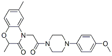 (9ci)-1-[(2,3-二氫-2,6-二甲基-3-氧代-4H-1,4-苯并噁嗪-4-基)乙?；鵠-4-(4-甲氧基苯基)-哌嗪結(jié)構(gòu)式_606119-97-5結(jié)構(gòu)式