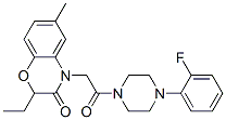 (9ci)-1-[(2-乙基-2,3-二氫-6-甲基-3-氧代-4H-1,4-苯并噁嗪-4-基)乙?；鵠-4-(2-氟苯基)-哌嗪結(jié)構(gòu)式_606120-32-5結(jié)構(gòu)式