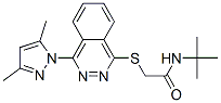 (9ci)-n-(1,1-二甲基乙基)-2-[[4-(3,5-二甲基-1H-吡唑-1-基)-1-二氮雜萘]硫代]-乙酰胺結(jié)構(gòu)式_606122-41-2結(jié)構(gòu)式