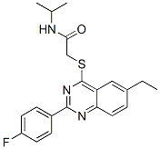 (9ci)-2-[[6-乙基-2-(4-氟苯基)-4-喹唑啉]硫代]-n-(1-甲基乙基)-乙酰胺結(jié)構(gòu)式_606131-25-3結(jié)構(gòu)式