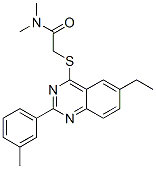 (9ci)-2-[[6-乙基-2-(3-甲基苯基)-4-喹唑啉]硫代]-N,N-二甲基-乙酰胺結(jié)構(gòu)式_606131-31-1結(jié)構(gòu)式
