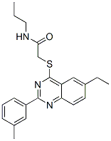 (9ci)-2-[[6-乙基-2-(3-甲基苯基)-4-喹唑啉]硫代]-n-丙基-乙酰胺結構式_606131-40-2結構式