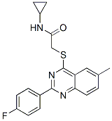 (9ci)-n-環(huán)丙基-2-[[2-(4-氟苯基)-6-甲基-4-喹唑啉]硫代]-乙酰胺結(jié)構(gòu)式_606131-52-6結(jié)構(gòu)式