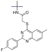 (9ci)-n-(1,1-二甲基乙基)-2-[[2-(4-氟苯基)-6-甲基-4-喹唑啉]硫代]-乙酰胺結(jié)構(gòu)式_606131-64-0結(jié)構(gòu)式