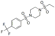 (9ci)-1-(乙基磺酰基)-4-[[4-(三氟甲基)苯基]磺?；鵠-哌嗪結(jié)構(gòu)式_606132-00-7結(jié)構(gòu)式