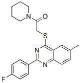 (9ci)-1-[[[2-(4-氟苯基)-6-甲基-4-喹唑啉]硫代]乙?；鵠-哌啶結(jié)構(gòu)式_606132-41-6結(jié)構(gòu)式