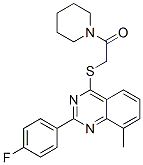 (9ci)-1-[[[2-(4-氟苯基)-8-甲基-4-喹唑啉]硫代]乙?；鵠-哌啶結(jié)構(gòu)式_606132-45-0結(jié)構(gòu)式