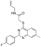 (9ci)-2-[[2-(4-氟苯基)-7-甲基-4-喹唑啉]硫代]-n-2-丙烯基-乙酰胺結(jié)構(gòu)式_606132-66-5結(jié)構(gòu)式