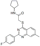 (9ci)-n-環(huán)戊基-2-[[2-(4-氟苯基)-7-甲基-4-喹唑啉]硫代]-乙酰胺結(jié)構(gòu)式_606132-71-2結(jié)構(gòu)式
