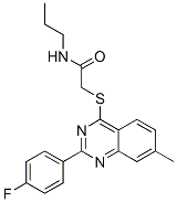 (9ci)-2-[[2-(4-氟苯基)-7-甲基-4-喹唑啉]硫代]-n-丙基-乙酰胺結(jié)構(gòu)式_606132-72-3結(jié)構(gòu)式