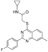 (9ci)-n-環(huán)丙基-2-[[2-(4-氟苯基)-7-甲基-4-喹唑啉]硫代]-乙酰胺結(jié)構(gòu)式_606132-73-4結(jié)構(gòu)式