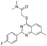(9ci)-2-[[2-(4-氟苯基)-7-甲基-4-喹唑啉]硫代]-N,N-二甲基-乙酰胺結(jié)構(gòu)式_606132-74-5結(jié)構(gòu)式