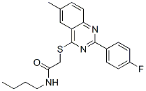 (9ci)-n-丁基-2-[[2-(4-氟苯基)-6-甲基-4-喹唑啉]硫代]-乙酰胺結(jié)構(gòu)式_606132-80-3結(jié)構(gòu)式