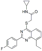 (9ci)-n-環(huán)丙基-2-[[8-乙基-2-(4-氟苯基)-4-喹唑啉yl]硫代]-乙酰胺結(jié)構(gòu)式_606132-82-5結(jié)構(gòu)式