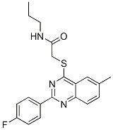 (9ci)-2-[[2-(4-氟苯基)-6-甲基-4-喹唑啉]硫代]-n-丙基-乙酰胺結(jié)構(gòu)式_606132-84-7結(jié)構(gòu)式