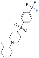 (9ci)-1-(2-甲基環(huán)己基)-4-[[4-(三氟甲基)苯基]磺?；鵠-哌嗪結構式_606133-31-7結構式