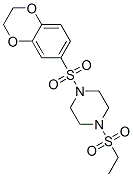 (9ci)-1-[(2,3-二氫-1,4-苯并二噁英-6-基)磺酰基]-4-(乙基磺?；?-哌嗪結(jié)構(gòu)式_606133-91-9結(jié)構(gòu)式
