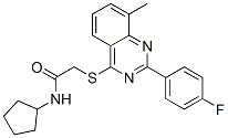 (9ci)-n-環(huán)戊基-2-[[2-(4-氟苯基)-8-甲基-4-喹唑啉]硫代]-乙酰胺結(jié)構(gòu)式_606134-54-7結(jié)構(gòu)式