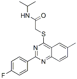 (9ci)-2-[[2-(4-氟苯基)-6-甲基-4-喹唑啉]硫代]-n-(1-甲基乙基)-乙酰胺結(jié)構(gòu)式_606134-56-9結(jié)構(gòu)式