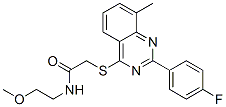 (9ci)-2-[[2-(4-氟苯基)-8-甲基-4-喹唑啉]硫代]-n-(2-甲氧基乙基)-乙酰胺結(jié)構式_606134-66-1結(jié)構式