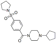 (9ci)-1-環(huán)戊基-4-[4-(1-吡咯烷磺?；?苯甲?；鵠-哌嗪結(jié)構(gòu)式_606135-76-6結(jié)構(gòu)式