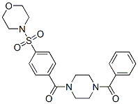 (9ci)-1-苯甲?；?4-[4-(4-嗎啉磺酰基)苯甲?；鵠-哌嗪結(jié)構(gòu)式_606136-30-5結(jié)構(gòu)式