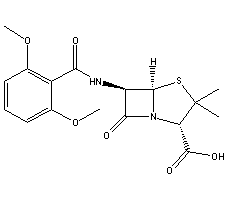 甲氧西林結構式_61-32-5結構式