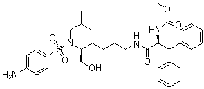 N-[(1s)-1-[[[(5s)-5-[[(4-氨基苯基)磺?；鵠(2-甲基丙基)氨基]-6-羥基己基]氨基]羰基]-2,2-二苯基乙基]氨基甲酸甲酯結(jié)構(gòu)式_612547-11-2結(jié)構(gòu)式