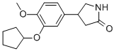 4-[3-(Cyclopentyloxy)-4-methoxyphenyl]-2-pyrrolidinone Structure,61413-54-5Structure