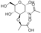 2-乙酰氨基-2-脫氧-3-o-[d-1-羧基乙基]-d-吡喃葡萄糖結(jié)構(gòu)式_61633-75-8結(jié)構(gòu)式