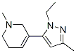 (9CI)-3-(1-乙基-3-甲基-1H-吡唑-5-基)-1,2,5,6-四氫-1-甲基-吡啶結(jié)構(gòu)式_622403-70-7結(jié)構(gòu)式
