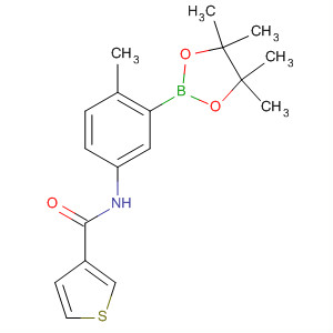 N-[4-甲基-3-(4,4,5,5-四甲基-1,3,2-二噁硼烷-2-基)苯基]-3-噻吩羧酰胺結(jié)構(gòu)式_623907-56-2結(jié)構(gòu)式