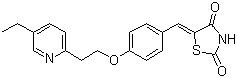 5-[[4-[2-(5-乙基-2-吡啶基)乙氧基]苯基]亞甲基]-2,4-噻唑二酮結(jié)構(gòu)式_627502-58-3結(jié)構(gòu)式