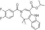 3-(3,4-Difluorobenzoyl)-1,2,3,6-tetrahydro-1,1-dimethyl-azepino[4,5-b]indole-5-carboxylic acid 1-methylethyl ester Structure,629664-81-9Structure