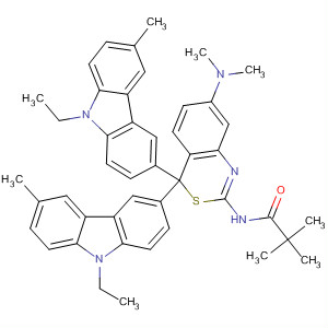 N-[7-(二乙基氨基)-4,4-雙(9-乙基-6-甲基-9H-咔唑-3-基)-4H-3,1-苯并噻嗪-2-基]棕櫚酰胺結(jié)構(gòu)式_64072-05-5結(jié)構(gòu)式