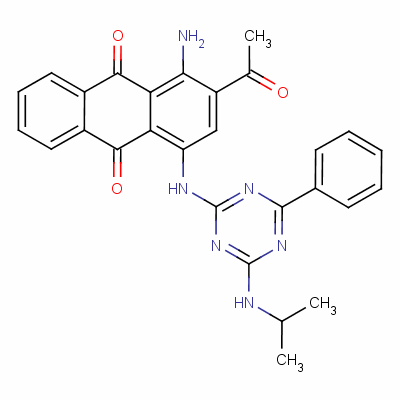 2-乙?；?1-氨基-4-[[4-[(1-甲基乙基)氨基]-6-苯基-1,3,5-噻嗪-2-基]氨基]蒽醌結(jié)構(gòu)式_64086-96-0結(jié)構(gòu)式