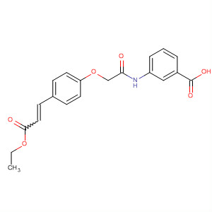 (E)-3-(2-(4-(3-乙氧基-3-氧-1-丙烯基)苯氧基)乙酰氨基)苯甲酸結(jié)構(gòu)式_649774-05-0結(jié)構(gòu)式