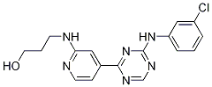 3-[[4-[4-[(3-氯苯基)氨基]-1,3,5-噻嗪-2-基]-2-吡啶]氨基]-1-丙醇結(jié)構(gòu)式_652153-35-0結(jié)構(gòu)式