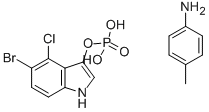 5-Bromo-4-chloro-3-indolyl phosphate p-toluidine salt Structure,6578-06-9Structure