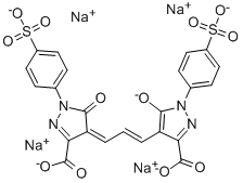 4-[3-[3-羧基-5-羥基-1-(4-磺苯基)-1H-吡唑-4-基]-2-亞丙烯基]-4,5-二氫-5-氧代-1-(4-結(jié)構式_66096-14-8結(jié)構式