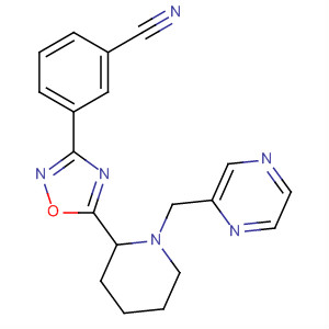 3-[5-(1-吡嗪-2-甲基-哌啶-2-基)-[1,2,4]噁二唑-3-基]-苯甲腈結構式_661458-84-0結構式