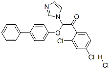 (9ci)-2-([1,1-聯(lián)苯]-4-基氧基)-1-(2,4-二氯苯基)-2-(1H-咪唑-1-基)乙酮鹽酸鹽結(jié)構式_68042-34-2結(jié)構式