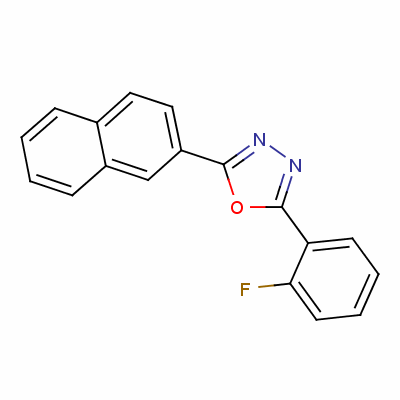 2-(2-氟苯基)-5-(2-萘)-1,3,4-噁二唑結(jié)構(gòu)式_68047-43-8結(jié)構(gòu)式